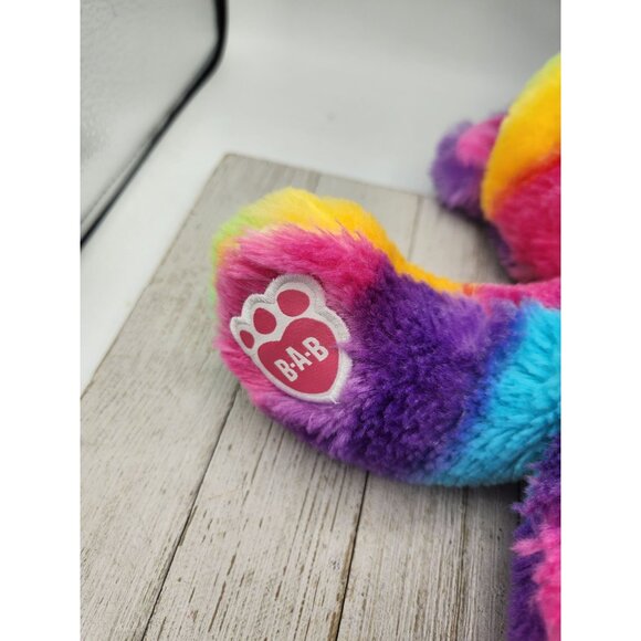 Build A Bear rainbow teddy colorful 16" Plush Soft Stuffed Animal BAB - Picture 5 of 6